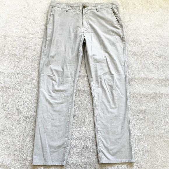 BONOBOS LIGHT GRAY PANTS SIZE 34x30 SLIM MINIMALIST SPRING SUMMER CASUAL - Picture 6 of 6
